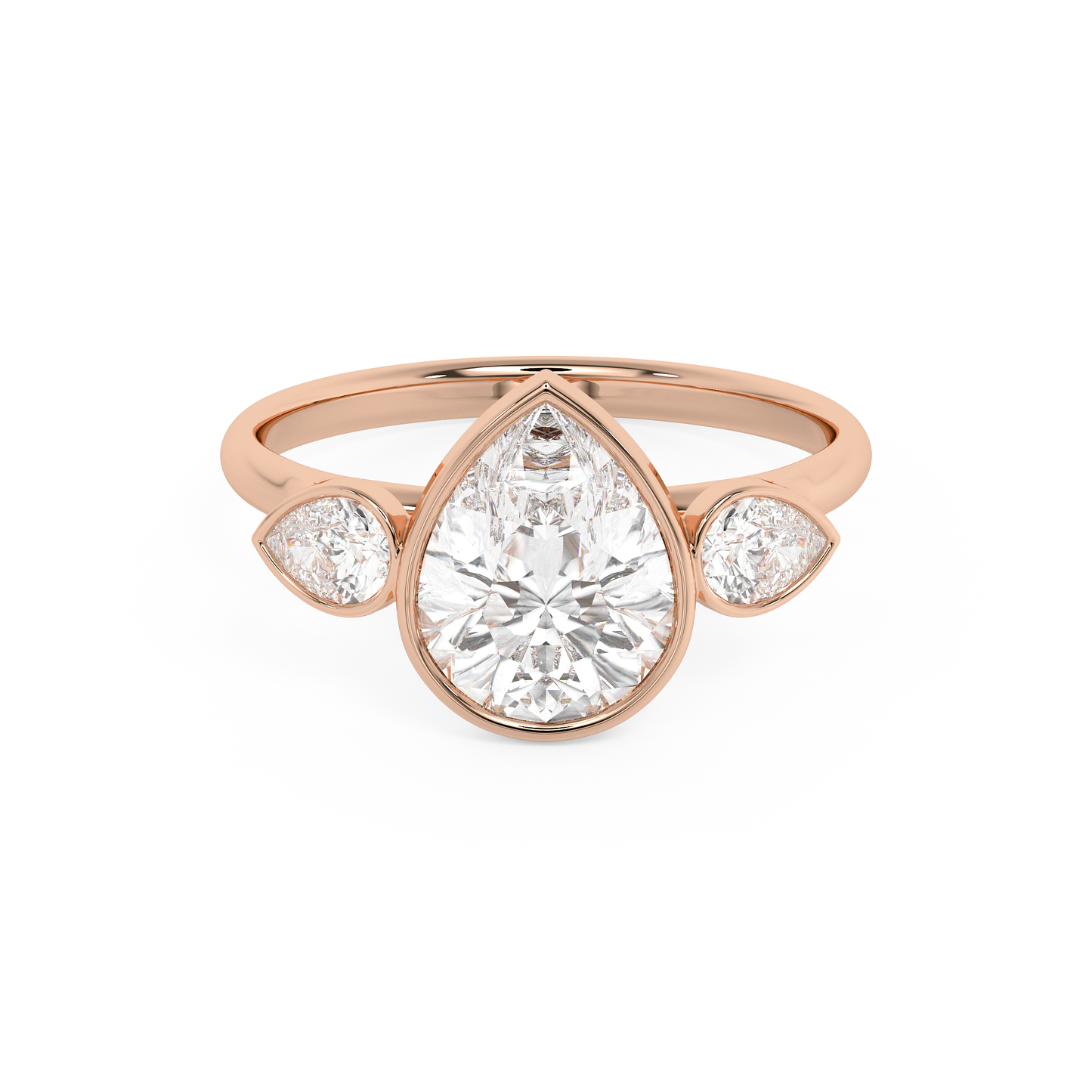 Emerald Solitaire Lab Grown Diamond Engagement Ring