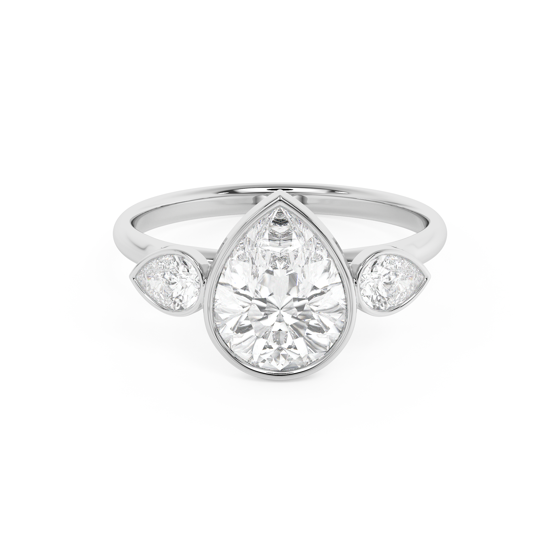 Emerald Solitaire Lab Grown Diamond Engagement Ring