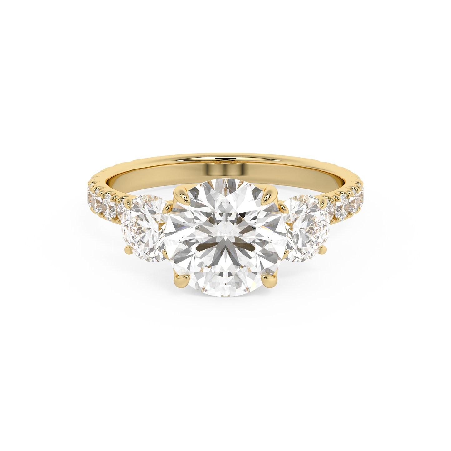 Emerald Solitaire Lab Grown Diamond Engagement Ring