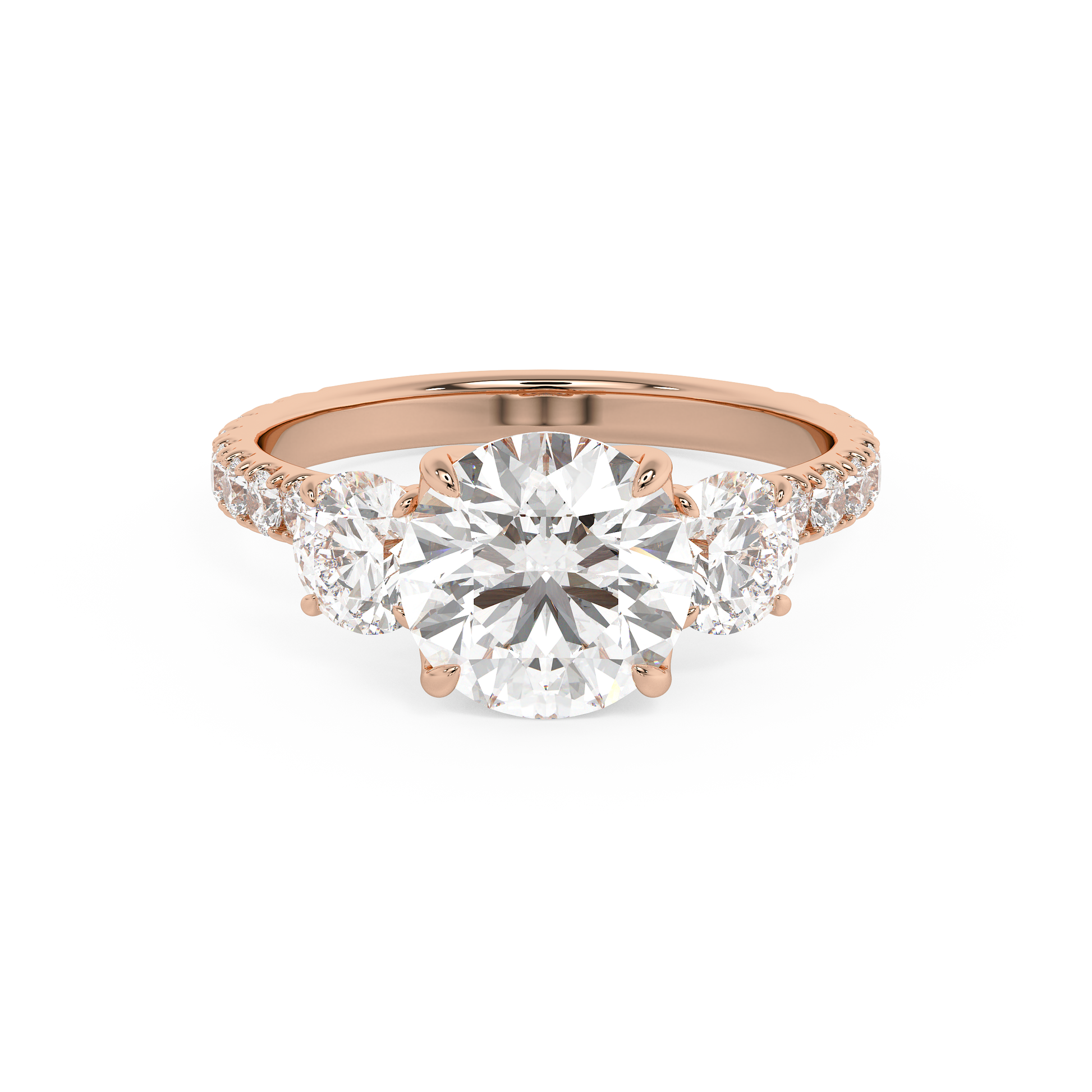 Emerald Solitaire Lab Grown Diamond Engagement Ring