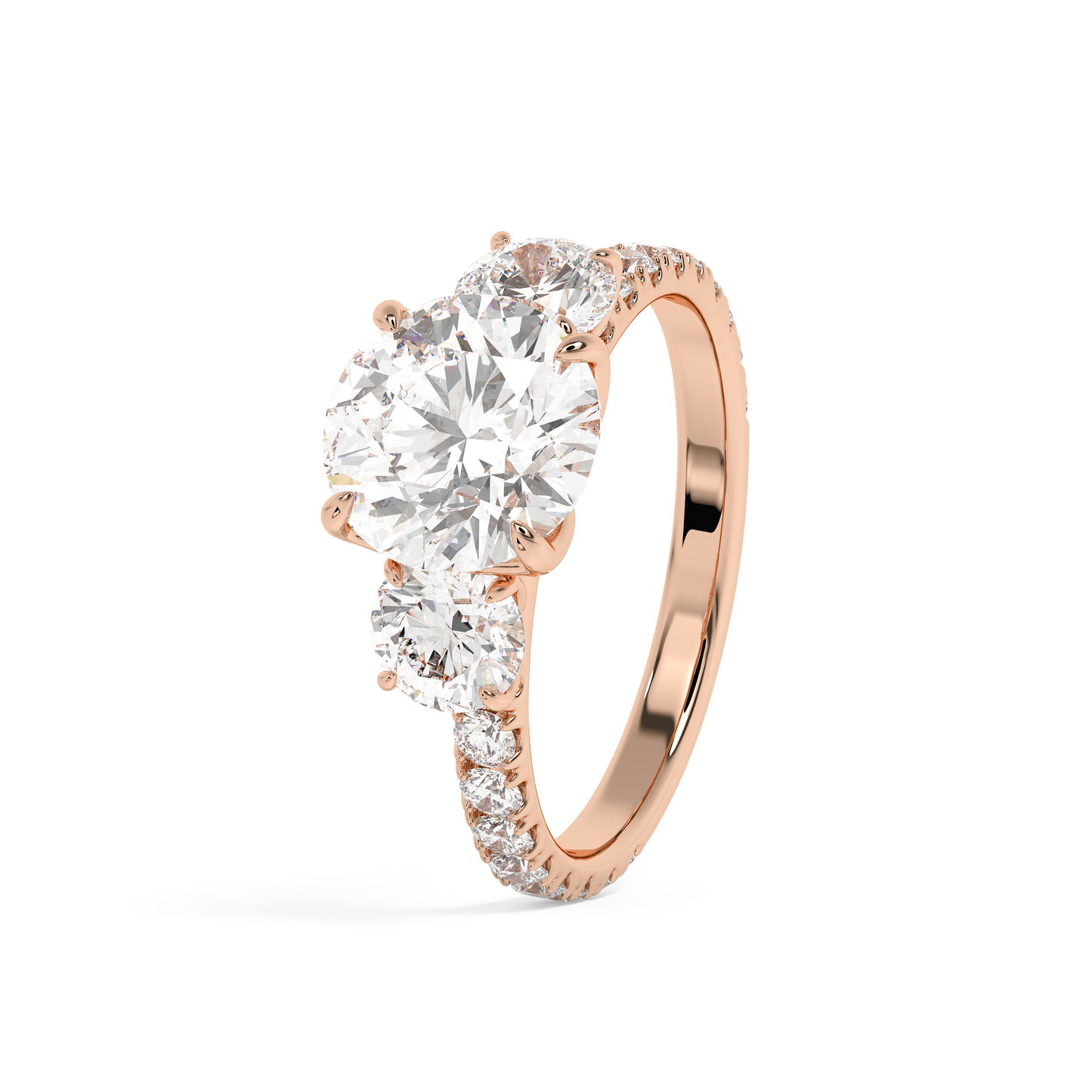 Emerald Solitaire Lab Grown Diamond Engagement Ring