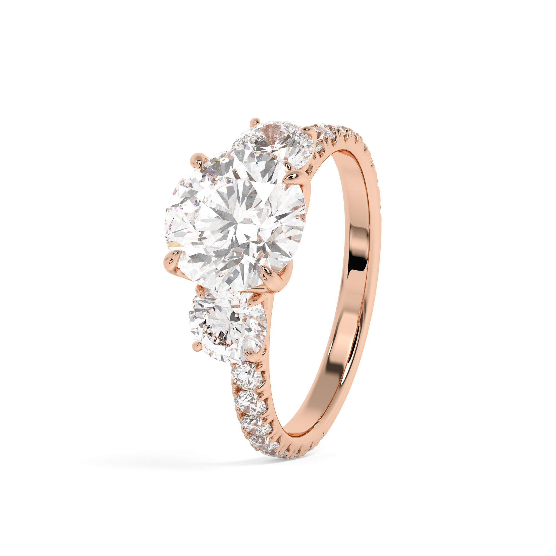 Emerald Solitaire Lab Grown Diamond Engagement Ring
