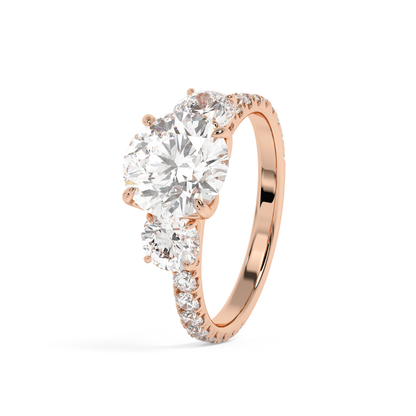 Emerald Solitaire Lab Grown Diamond Engagement Ring
