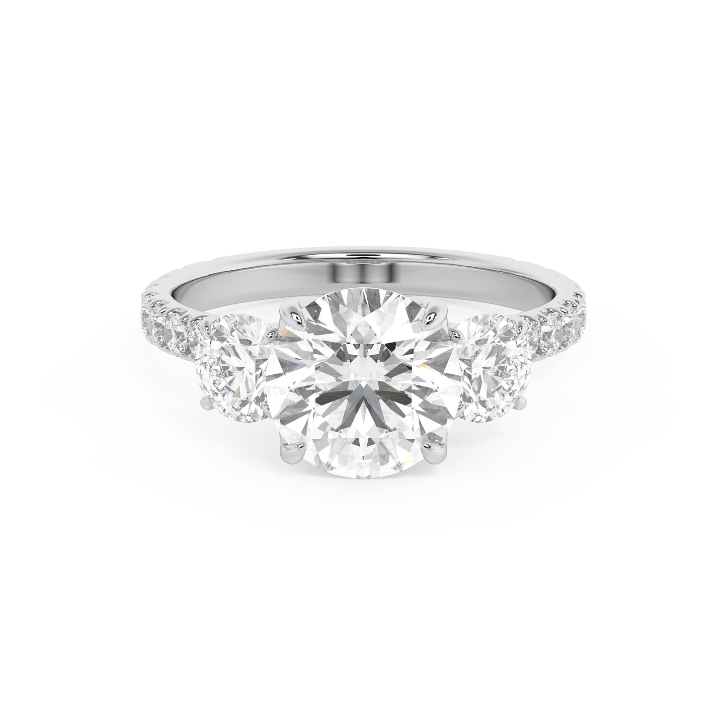 Emerald Solitaire Lab Grown Diamond Engagement Ring