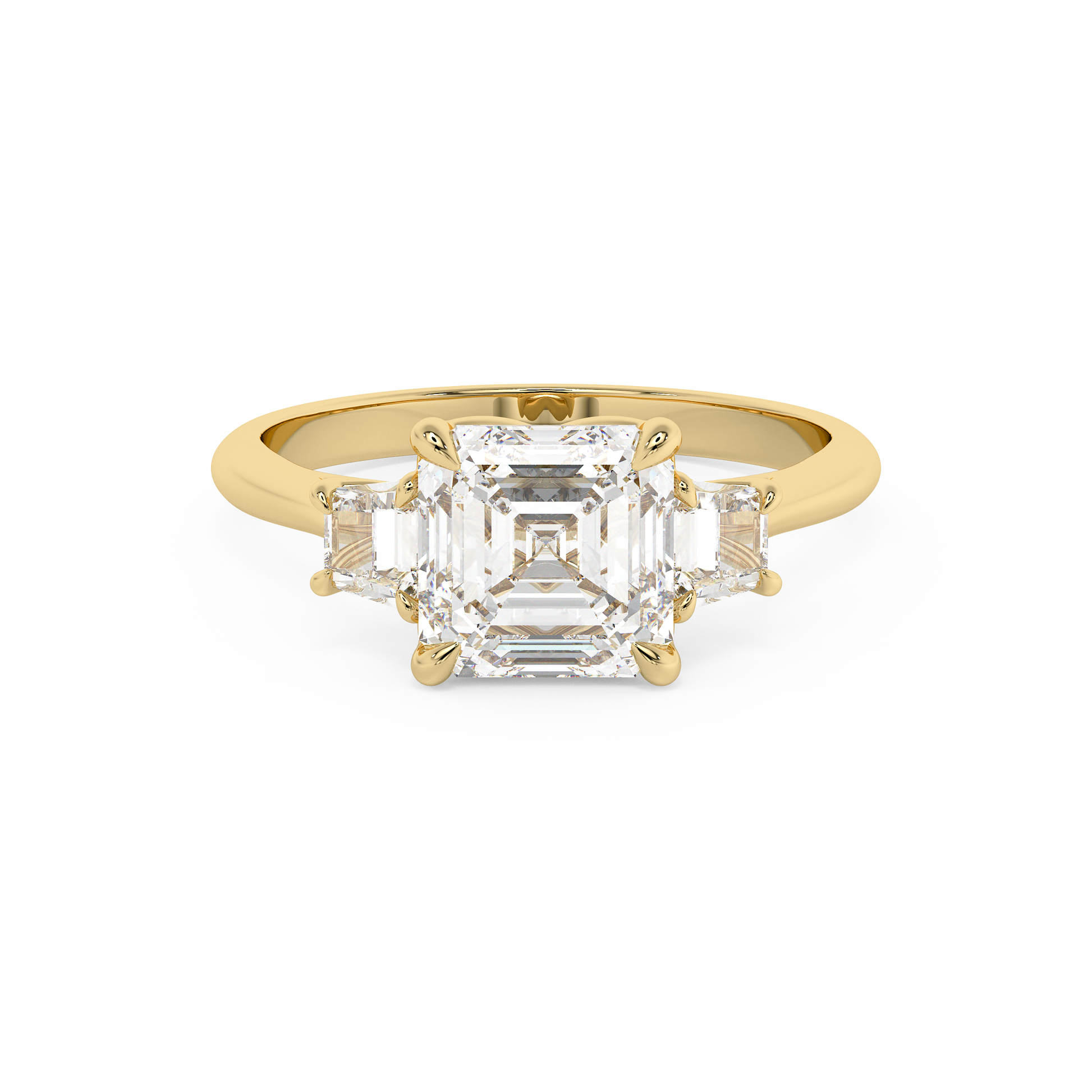Emerald Solitaire Lab Grown Diamond Engagement Ring