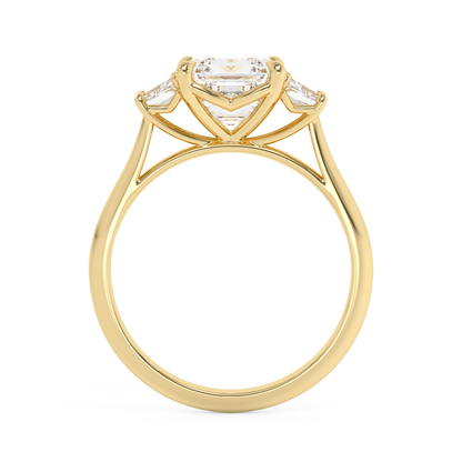Emerald Solitaire Lab Grown Diamond Engagement Ring