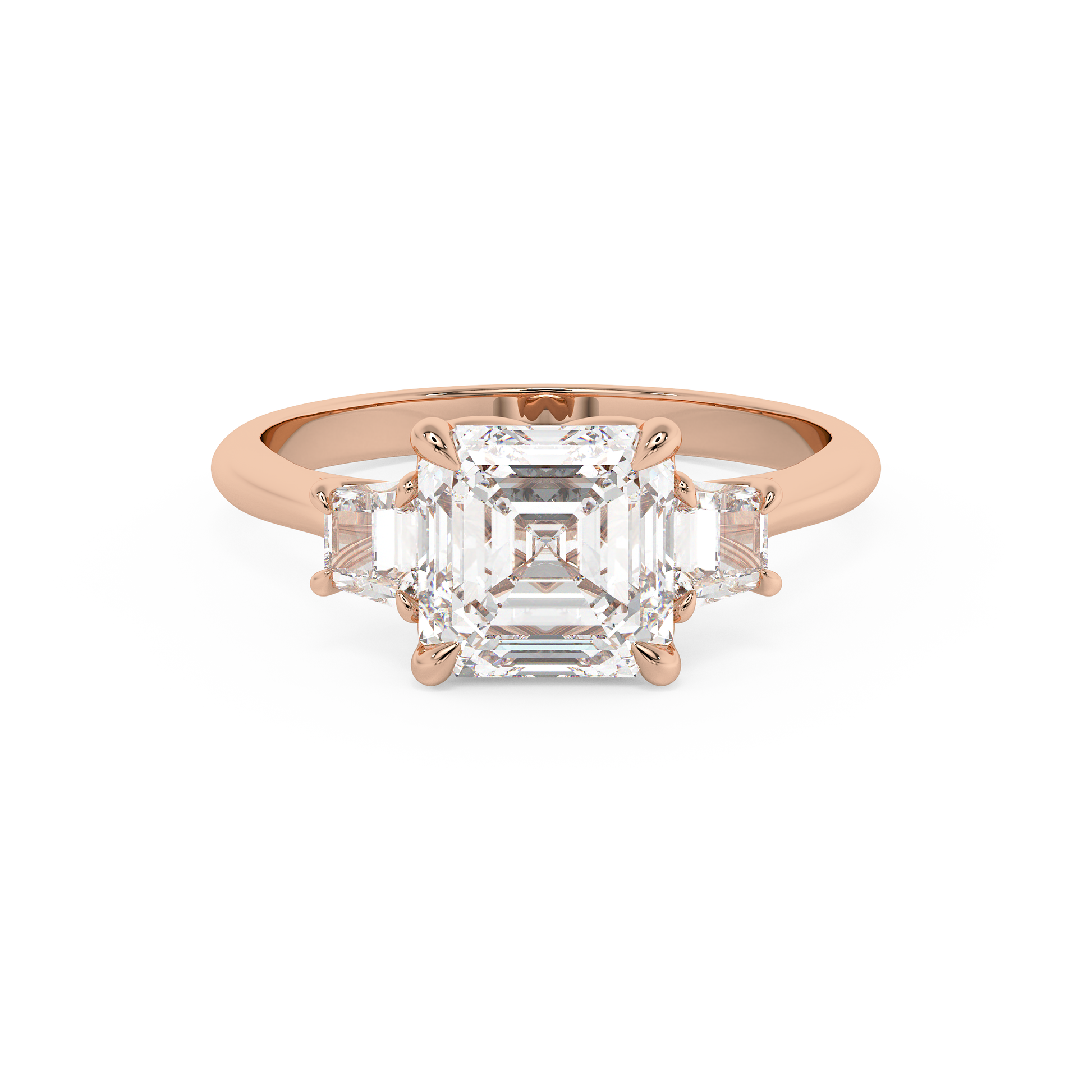 Emerald Solitaire Lab Grown Diamond Engagement Ring