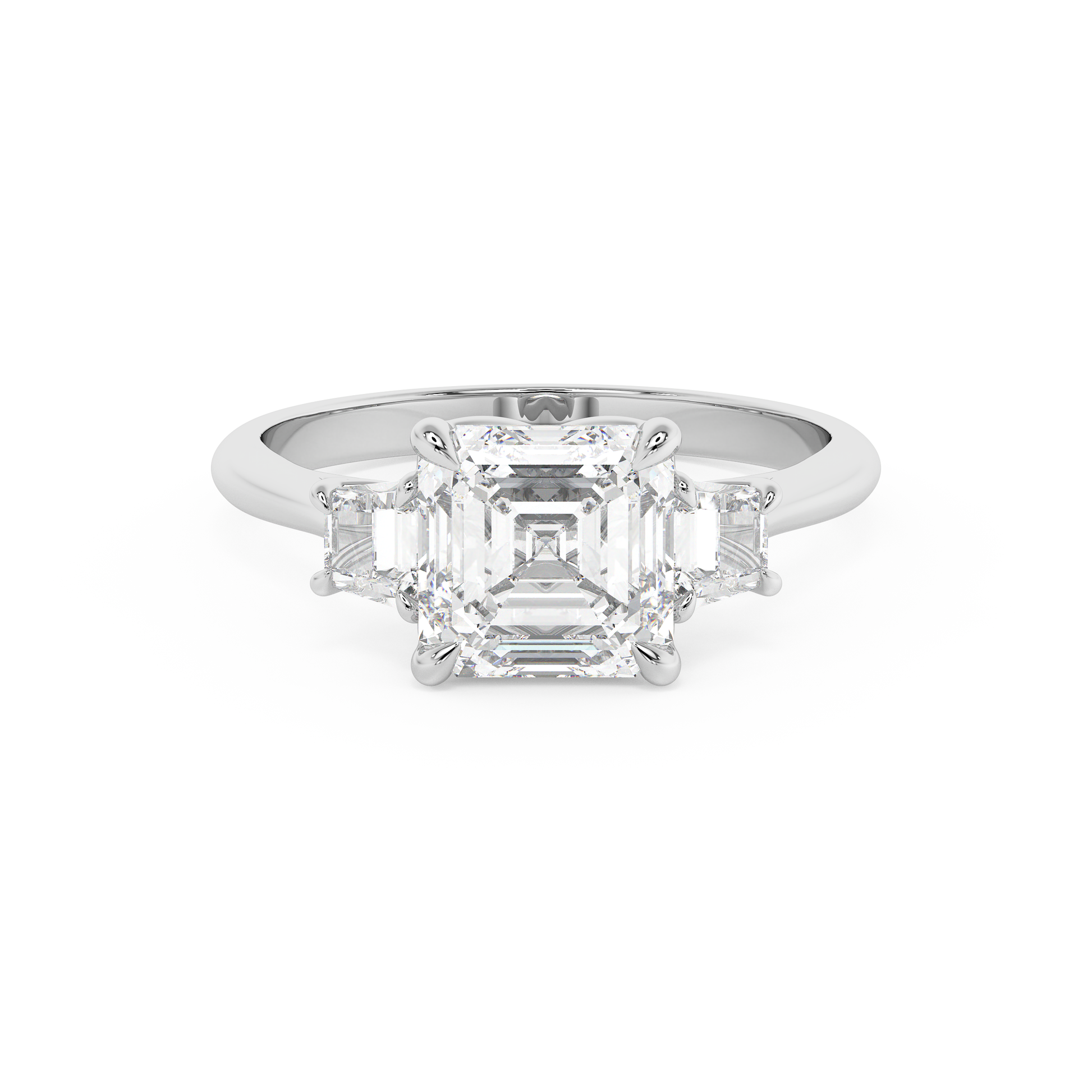 Emerald Solitaire Lab Grown Diamond Engagement Ring