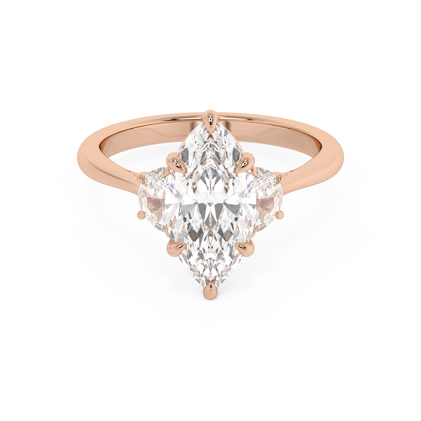 Emerald Solitaire Lab Grown Diamond Engagement Ring