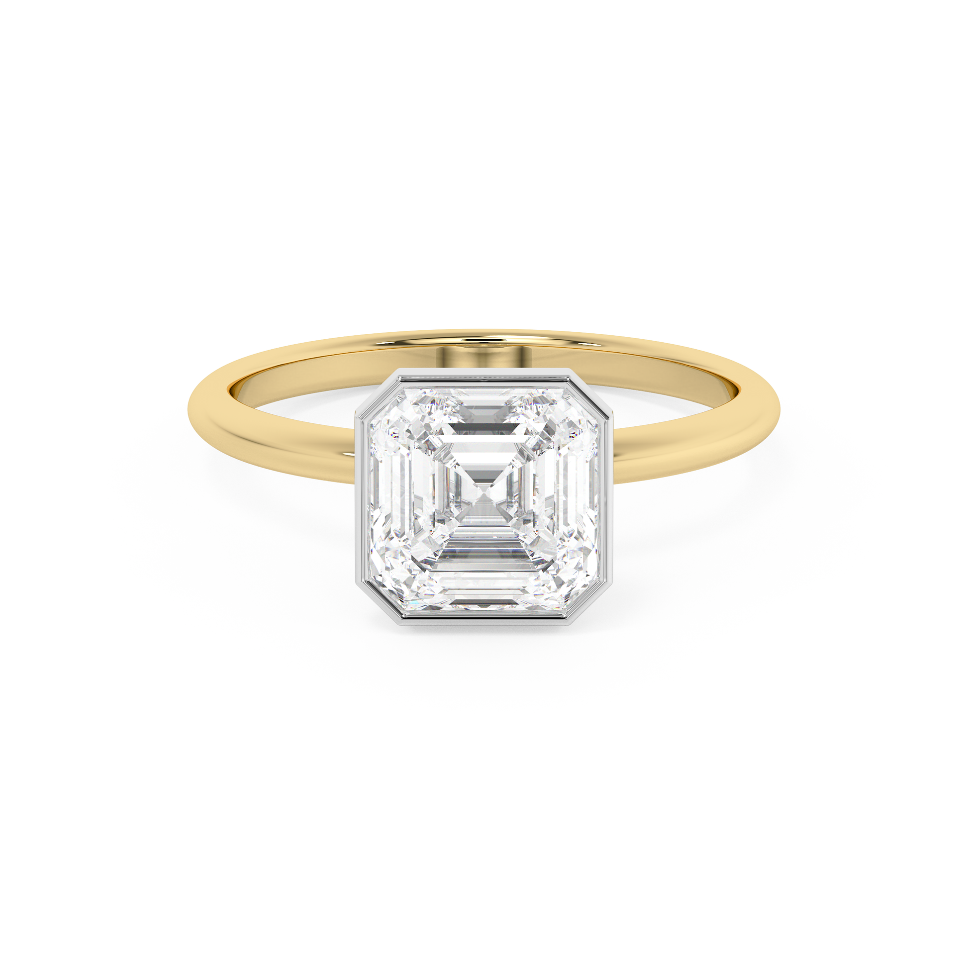 Emerald Solitaire Lab Grown Diamond Engagement Ring