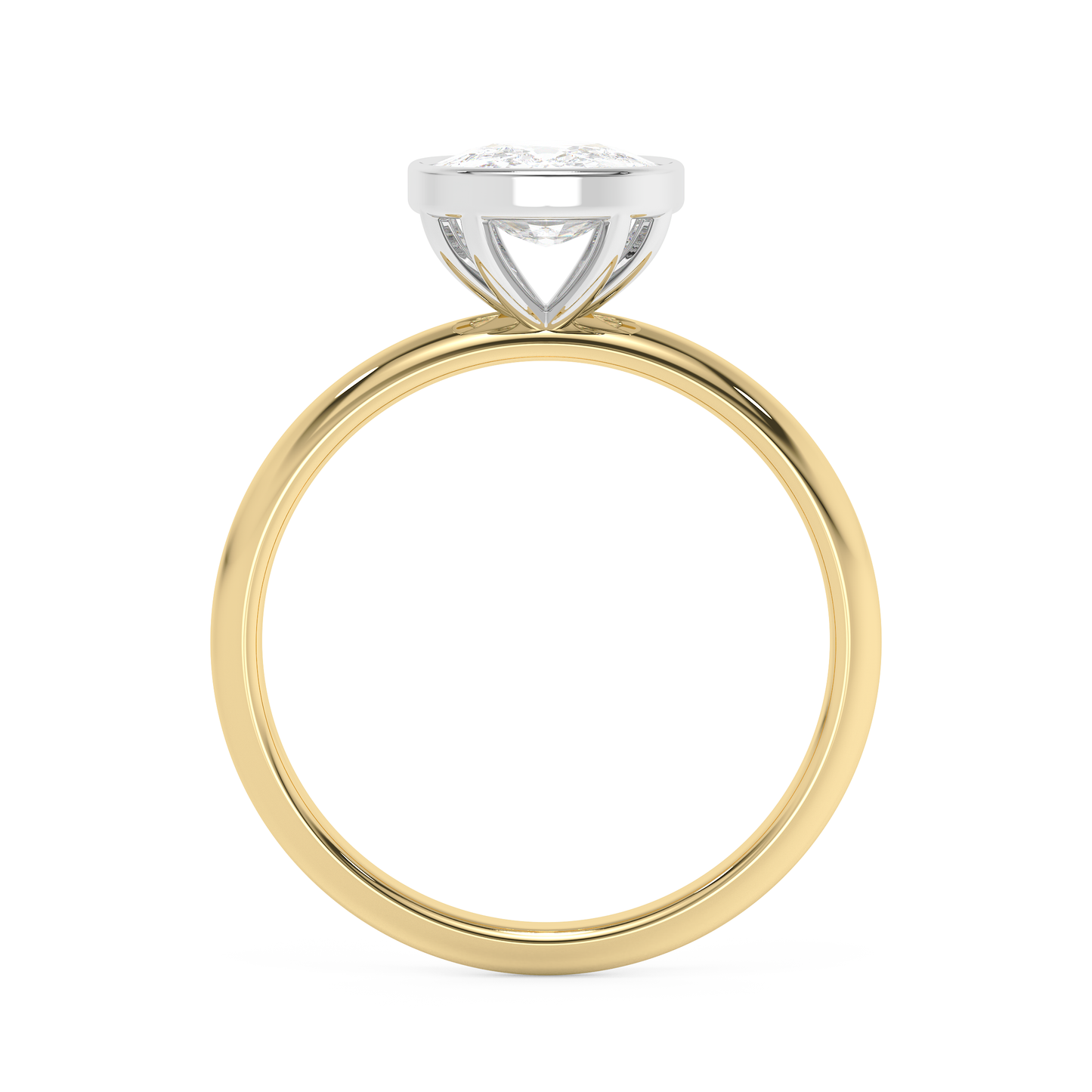 Emerald Solitaire Lab Grown Diamond Engagement Ring