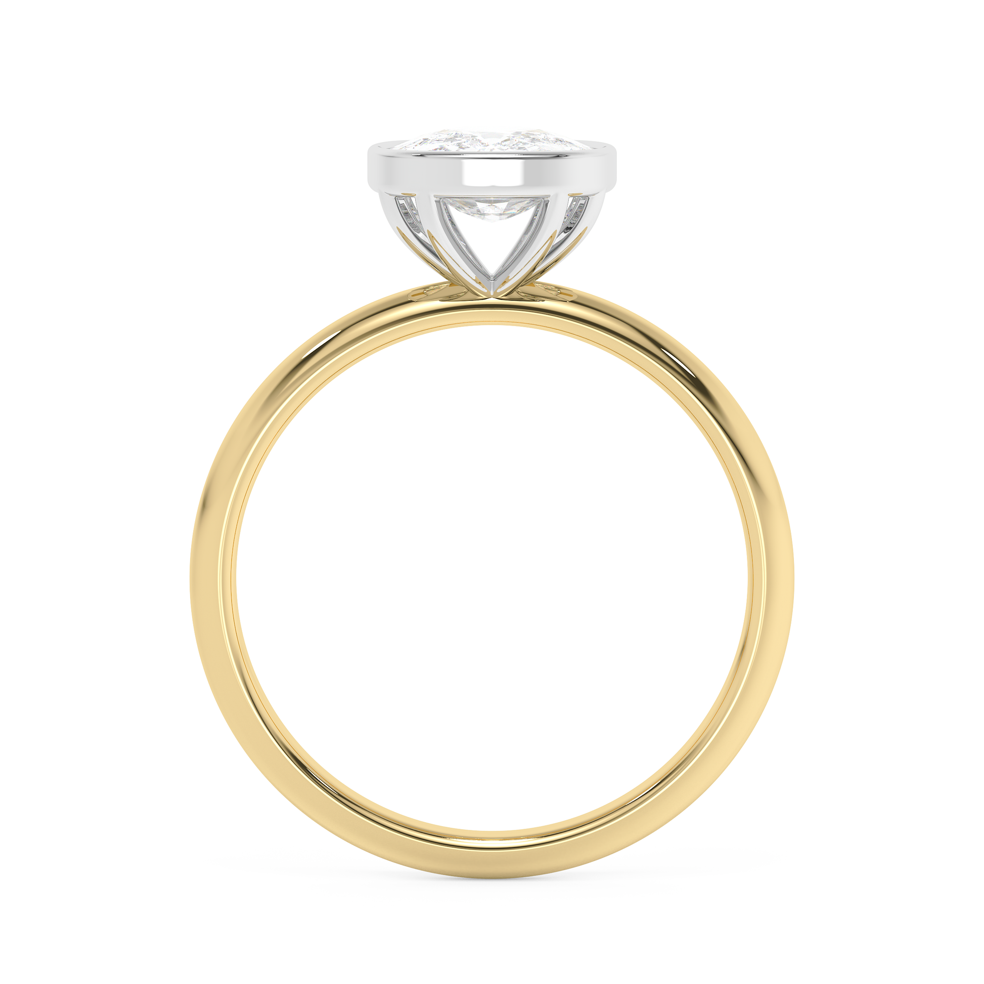 Emerald Solitaire Lab Grown Diamond Engagement Ring