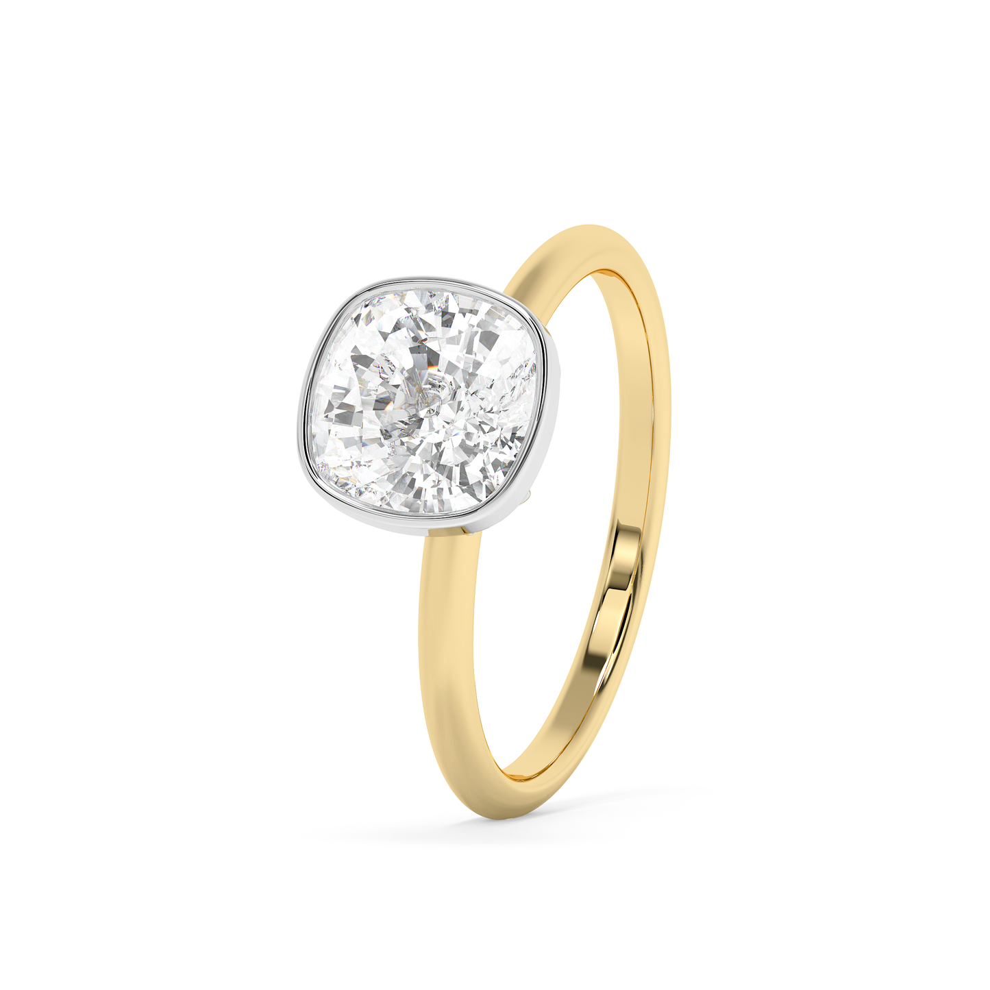 Emerald Solitaire Lab Grown Diamond Engagement Ring