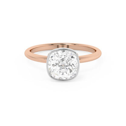Emerald Solitaire Lab Grown Diamond Engagement Ring
