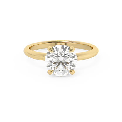 Emerald Solitaire Lab Grown Diamond Engagement Ring