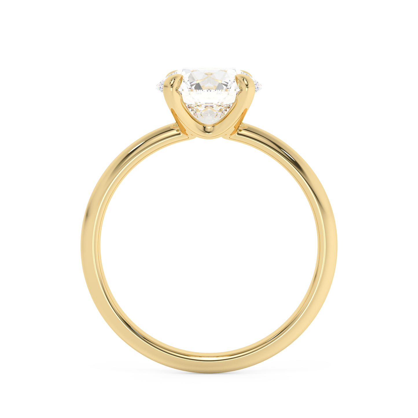 Emerald Solitaire Lab Grown Diamond Engagement Ring