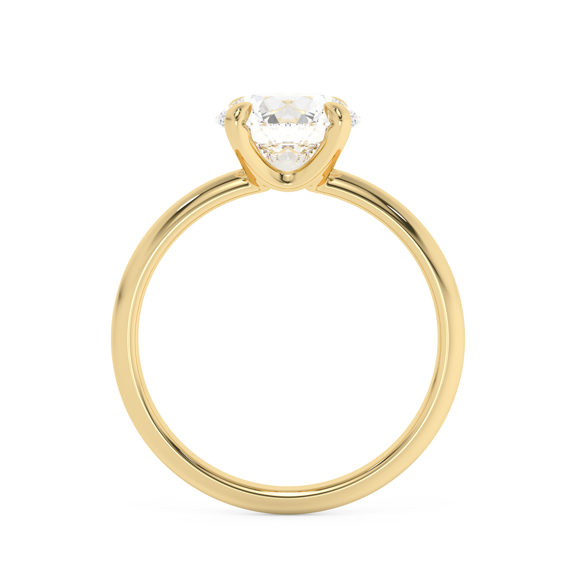 Emerald Solitaire Lab Grown Diamond Engagement Ring