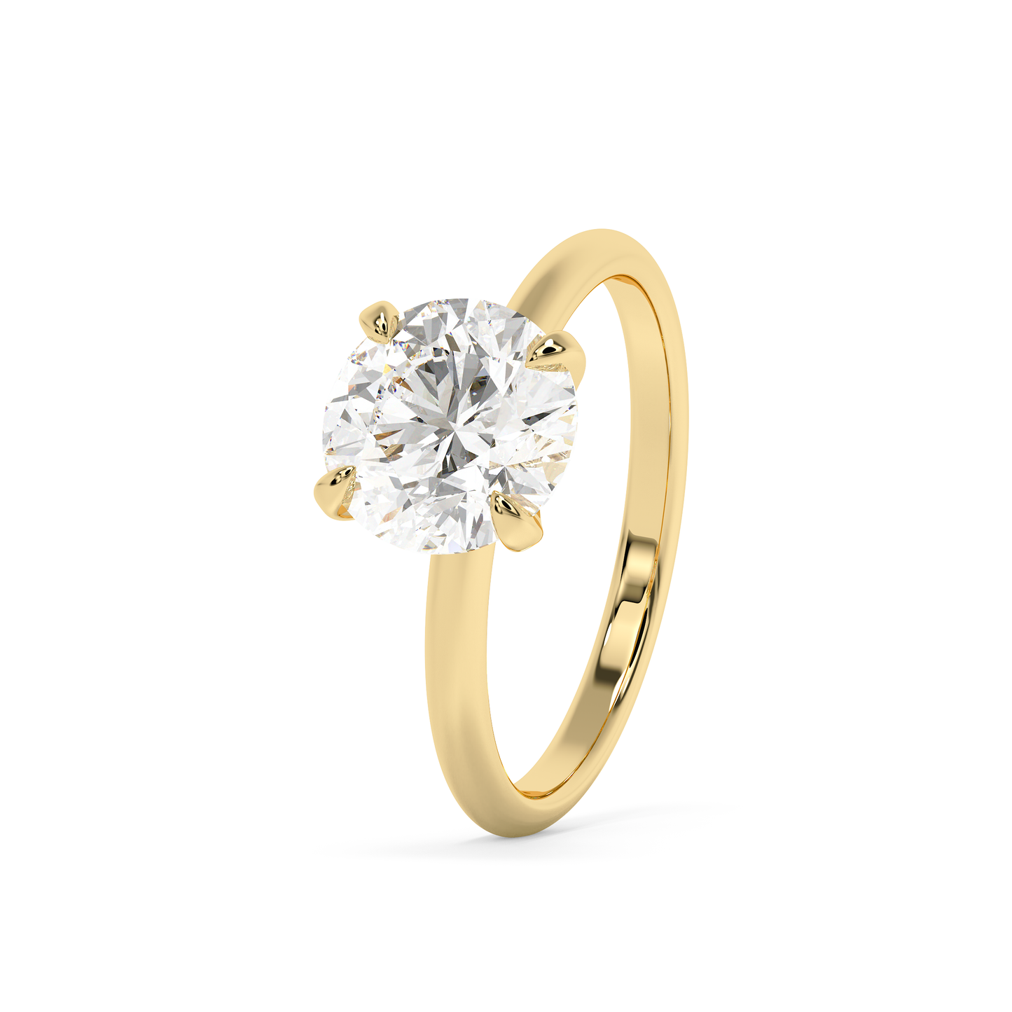 Emerald Solitaire Lab Grown Diamond Engagement Ring