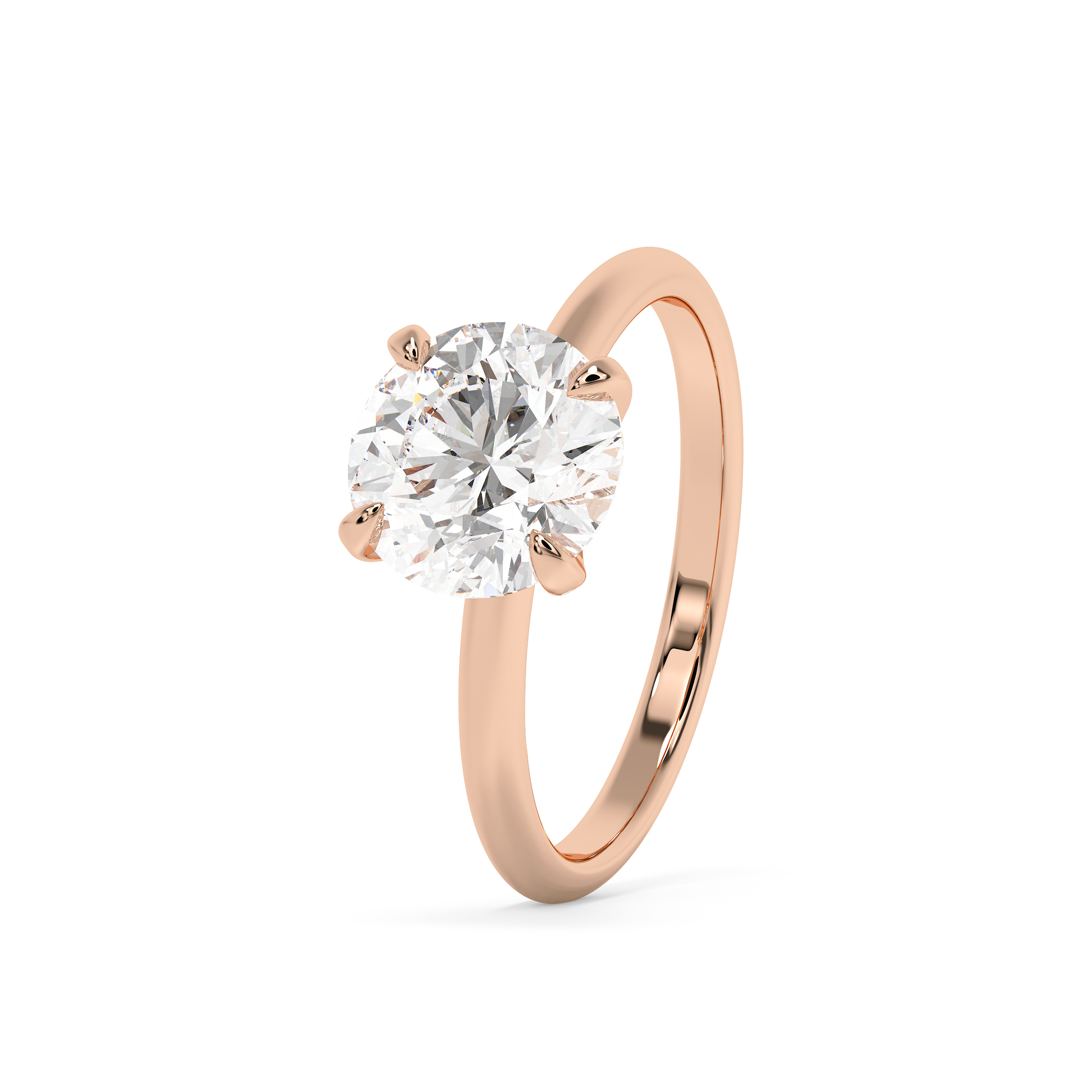 Emerald Solitaire Lab Grown Diamond Engagement Ring