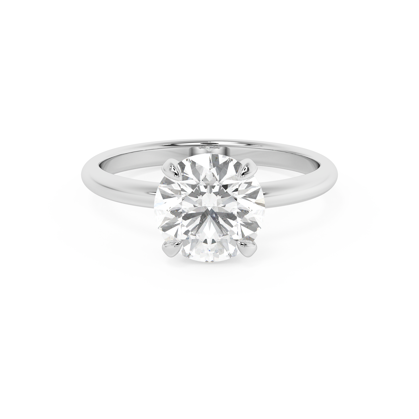 Emerald Solitaire Lab Grown Diamond Engagement Ring