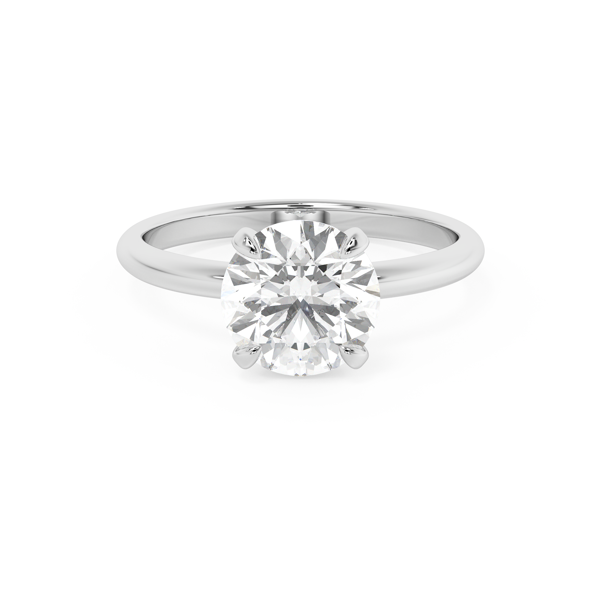 Emerald Solitaire Lab Grown Diamond Engagement Ring