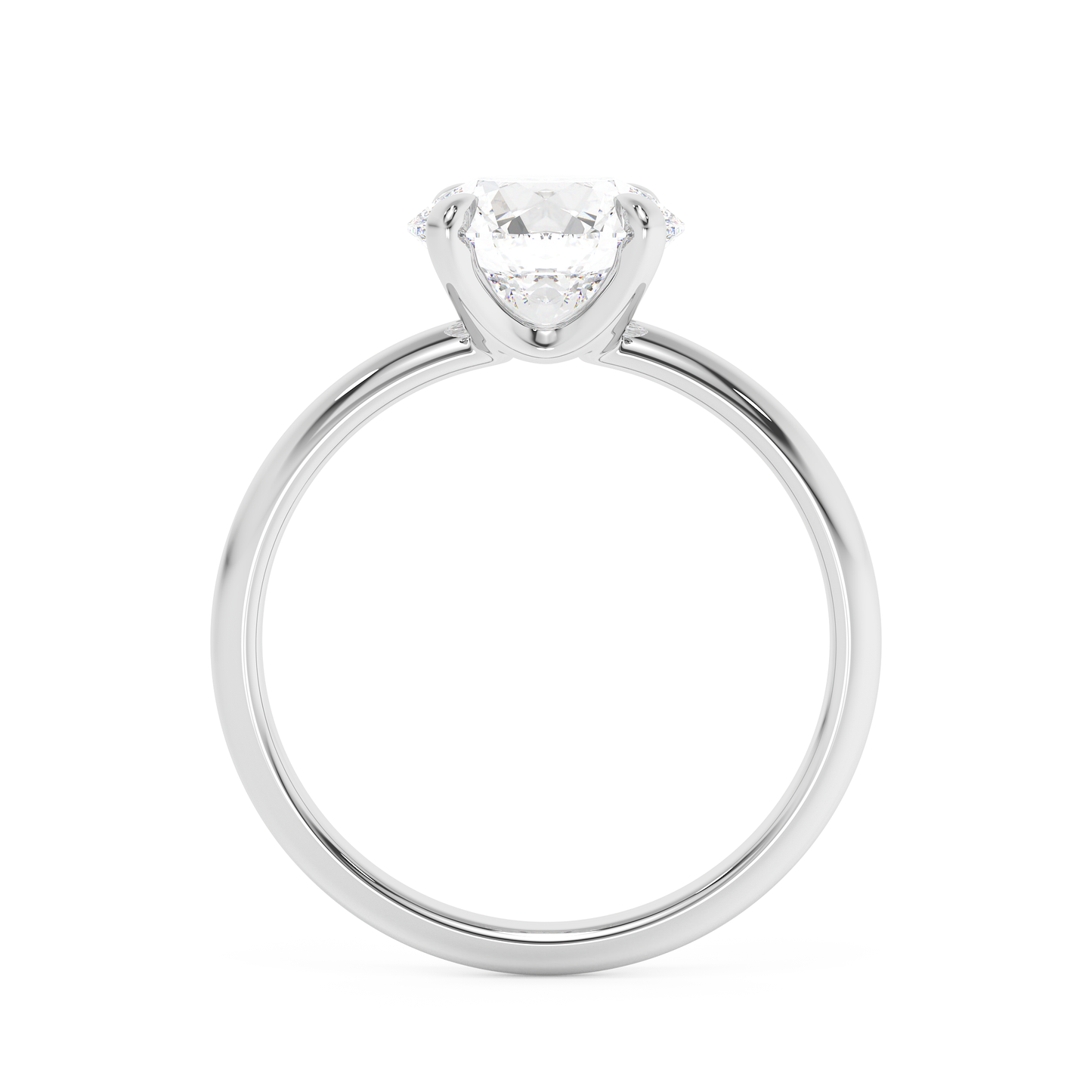 Emerald Solitaire Lab Grown Diamond Engagement Ring