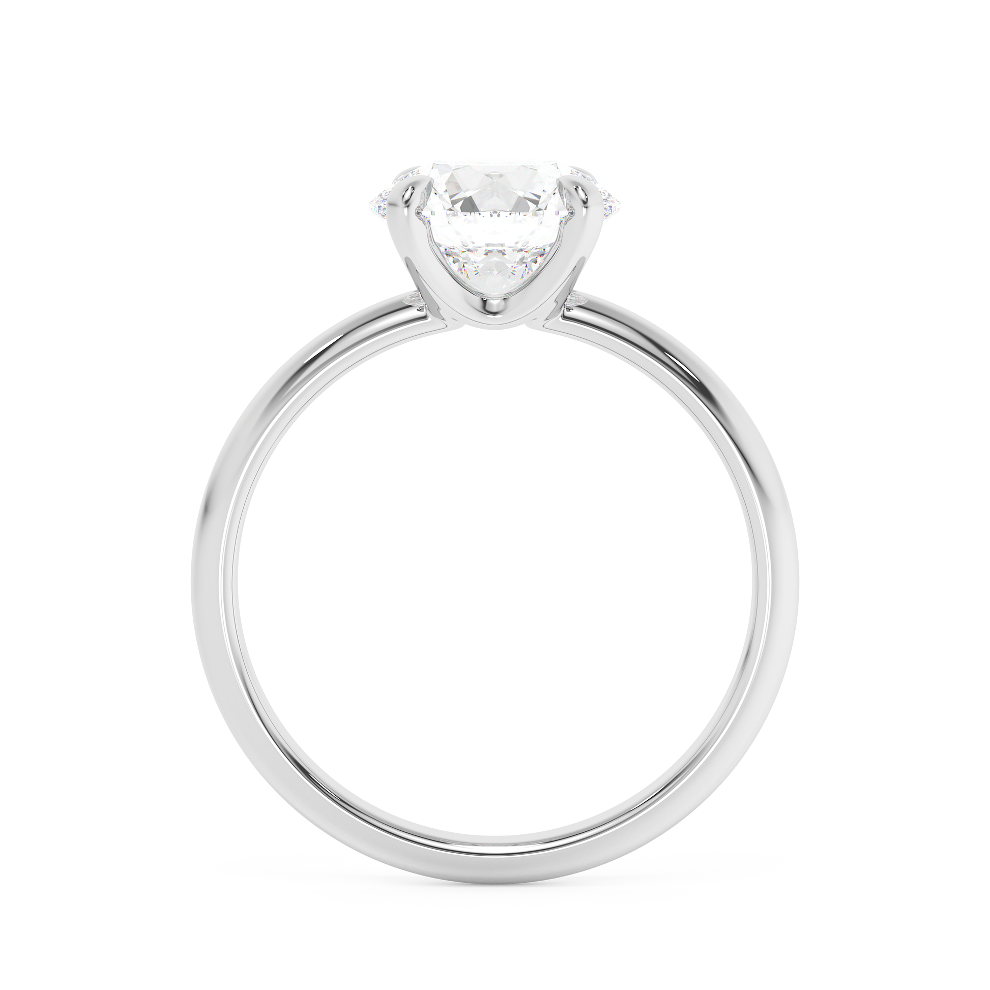 Emerald Solitaire Lab Grown Diamond Engagement Ring