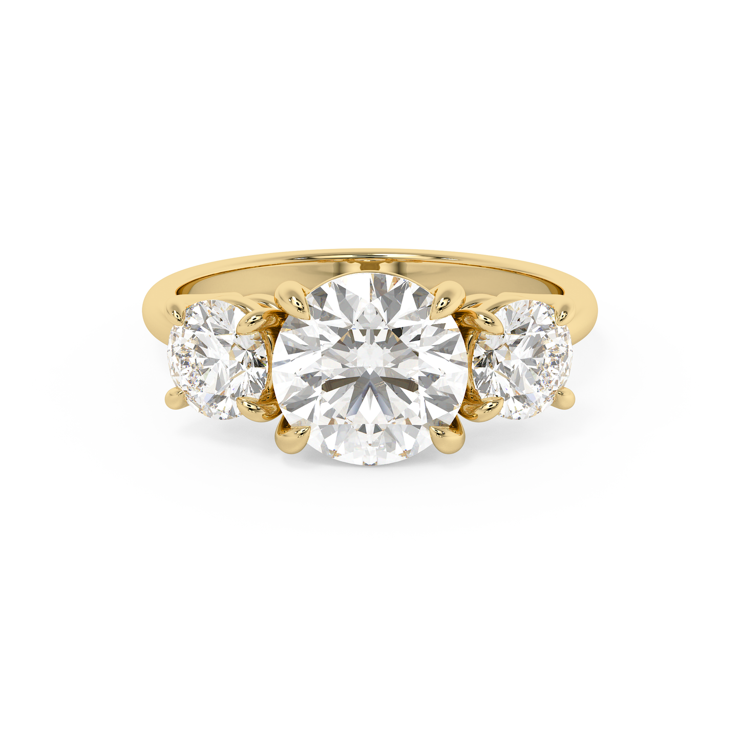 Emerald Solitaire Lab Grown Diamond Engagement Ring