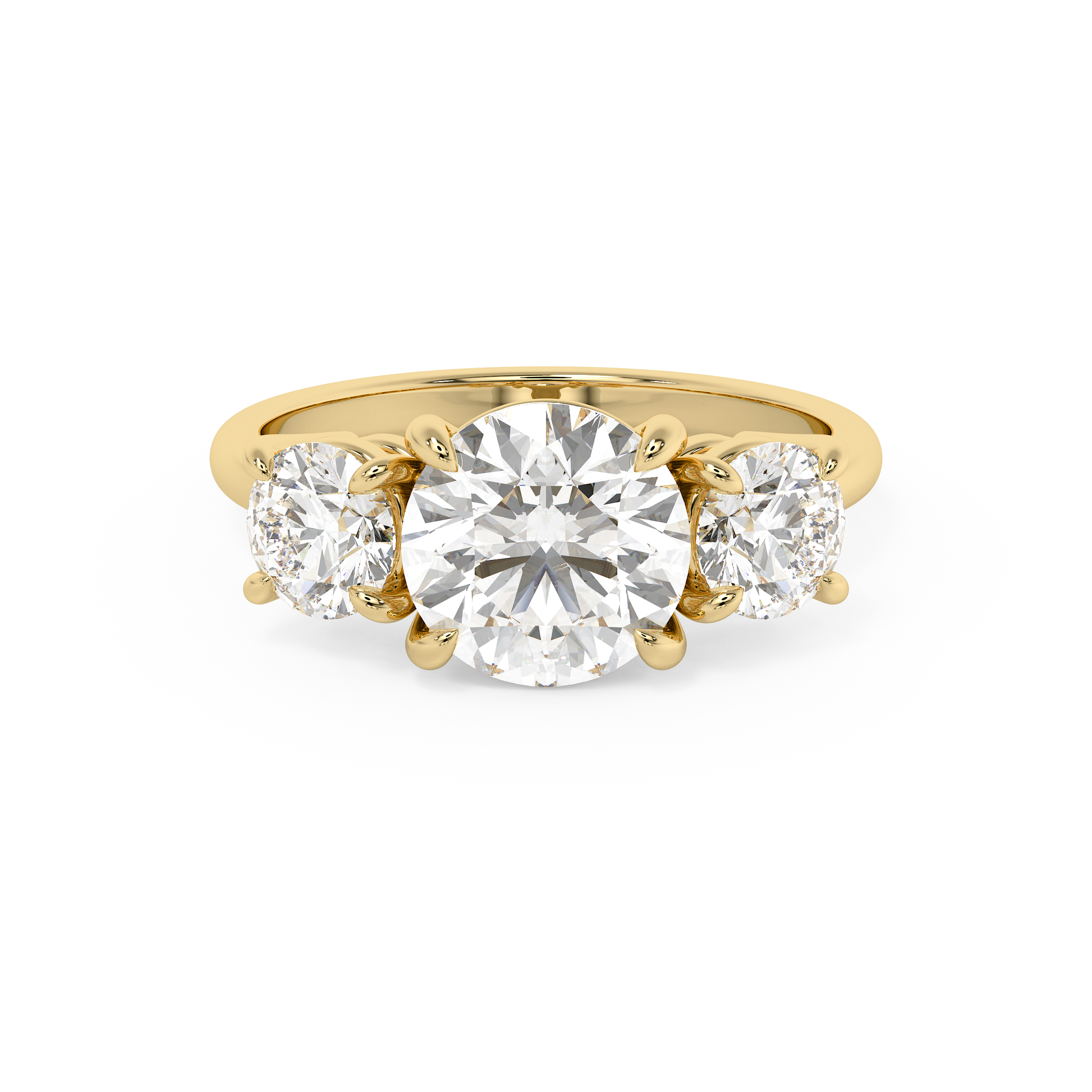 Emerald Solitaire Lab Grown Diamond Engagement Ring