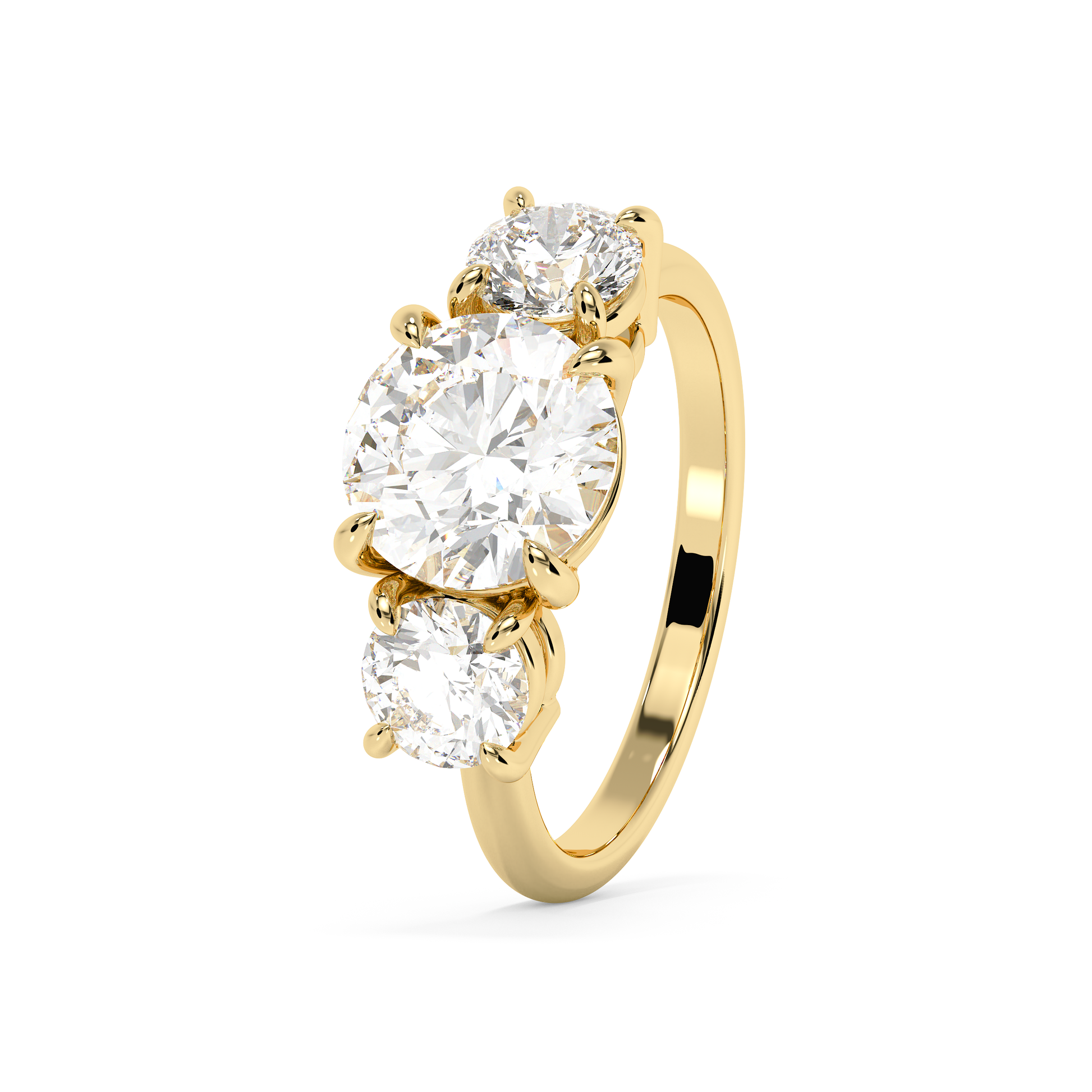 Emerald Solitaire Lab Grown Diamond Engagement Ring