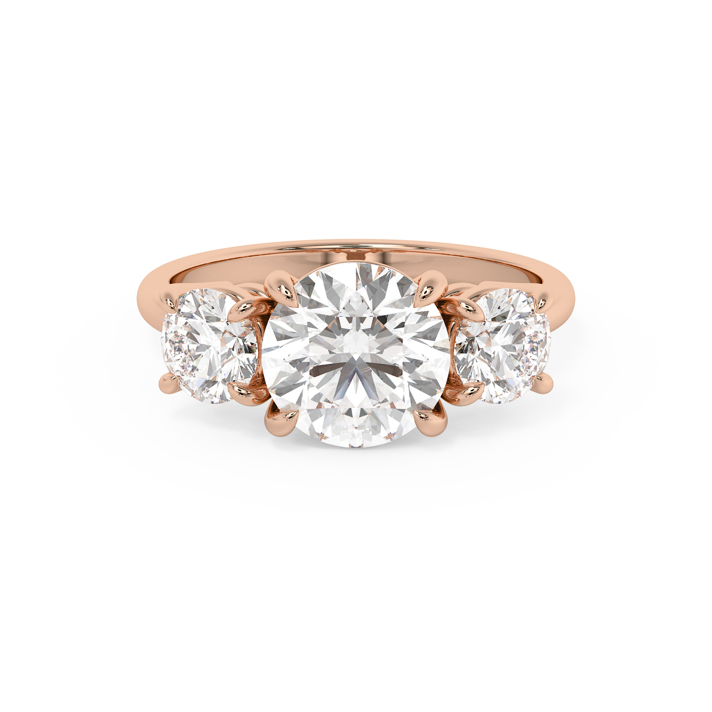 Emerald Solitaire Lab Grown Diamond Engagement Ring