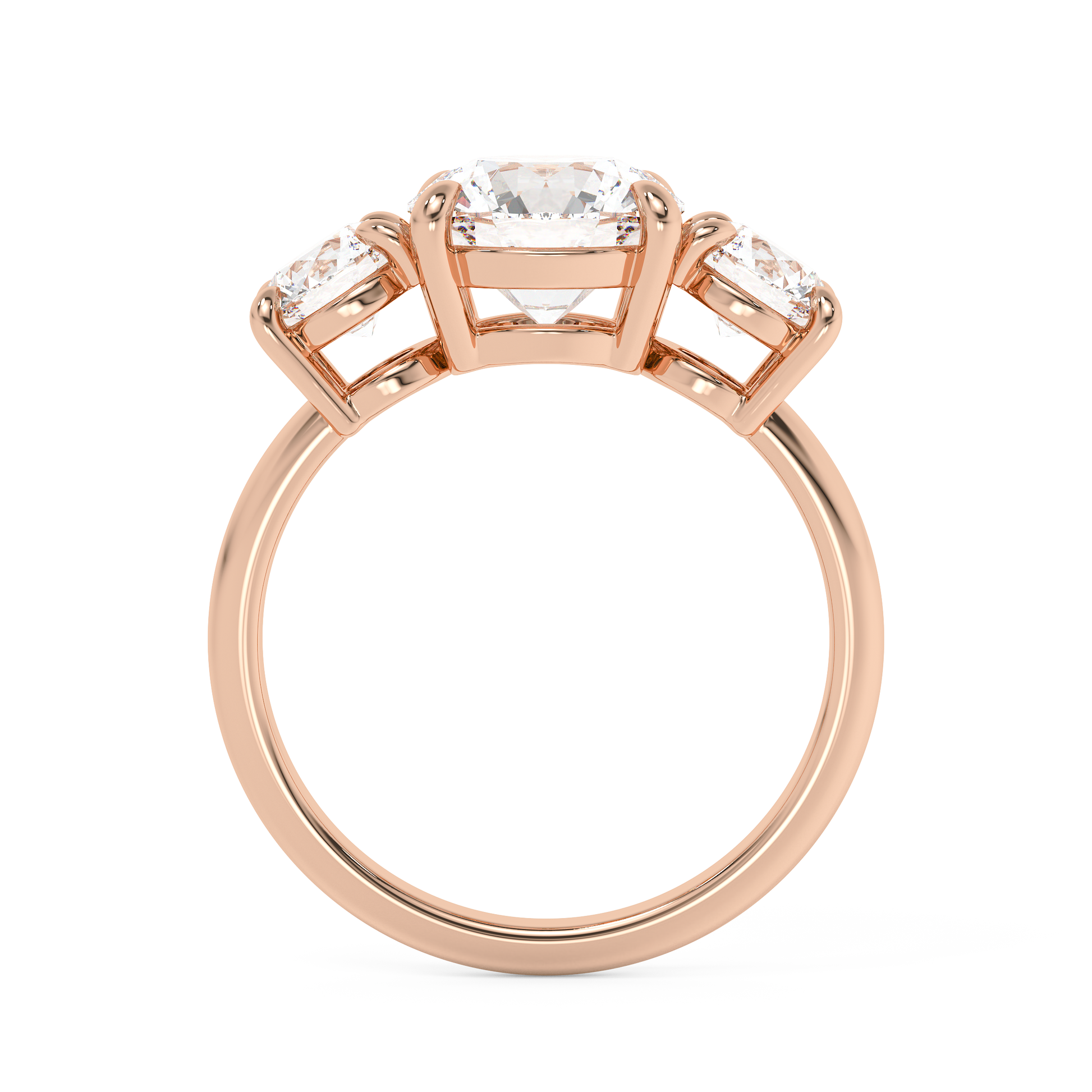 Emerald Solitaire Lab Grown Diamond Engagement Ring