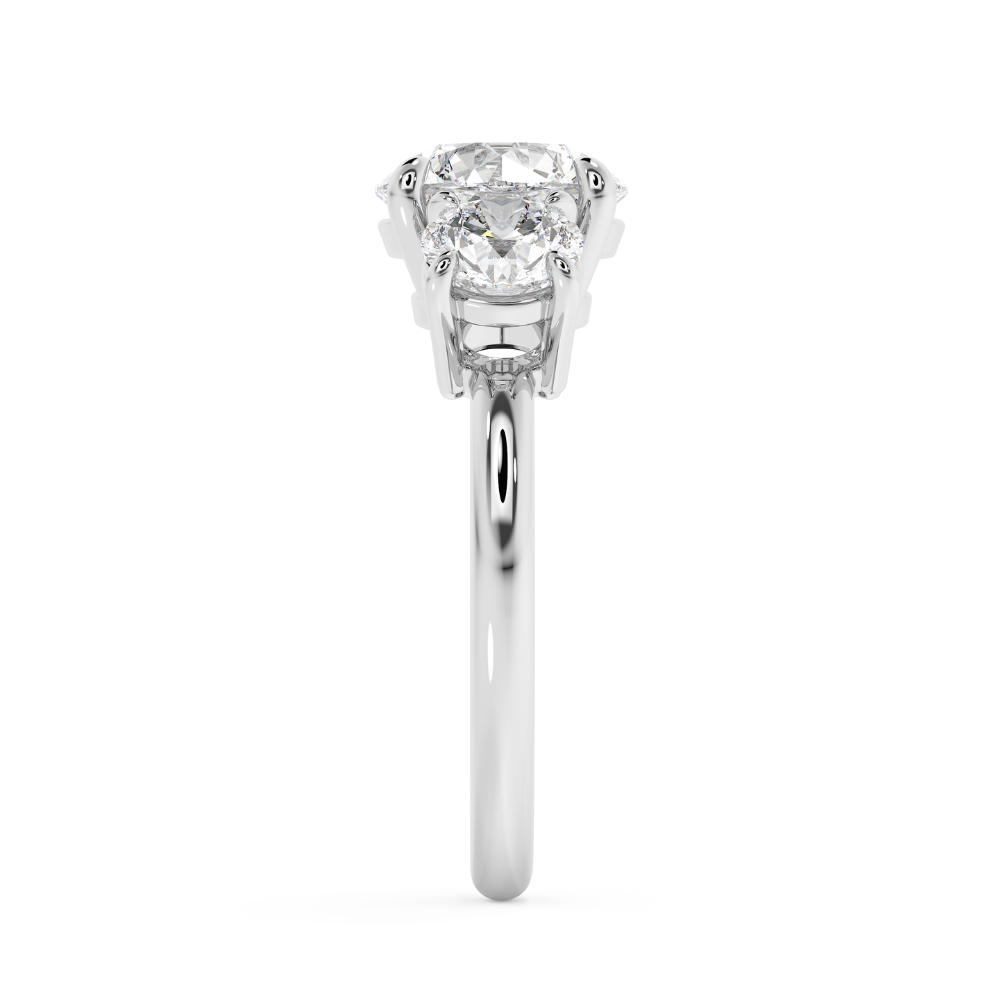 Emerald Solitaire Lab Grown Diamond Engagement Ring