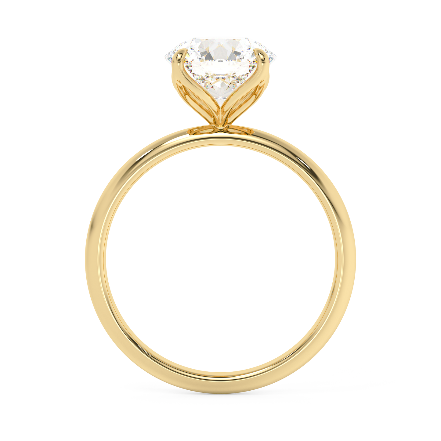 Emerald Solitaire Lab Grown Diamond Engagement Ring