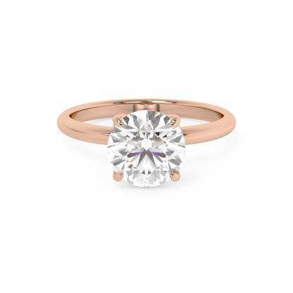 Emerald Solitaire Lab Grown Diamond Engagement Ring