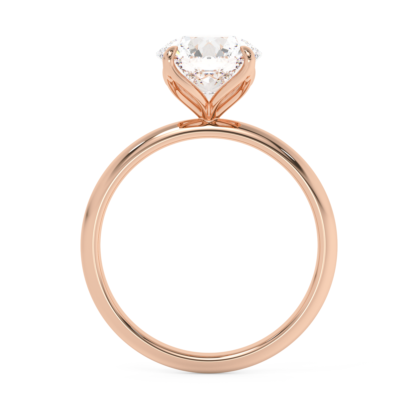 Emerald Solitaire Lab Grown Diamond Engagement Ring