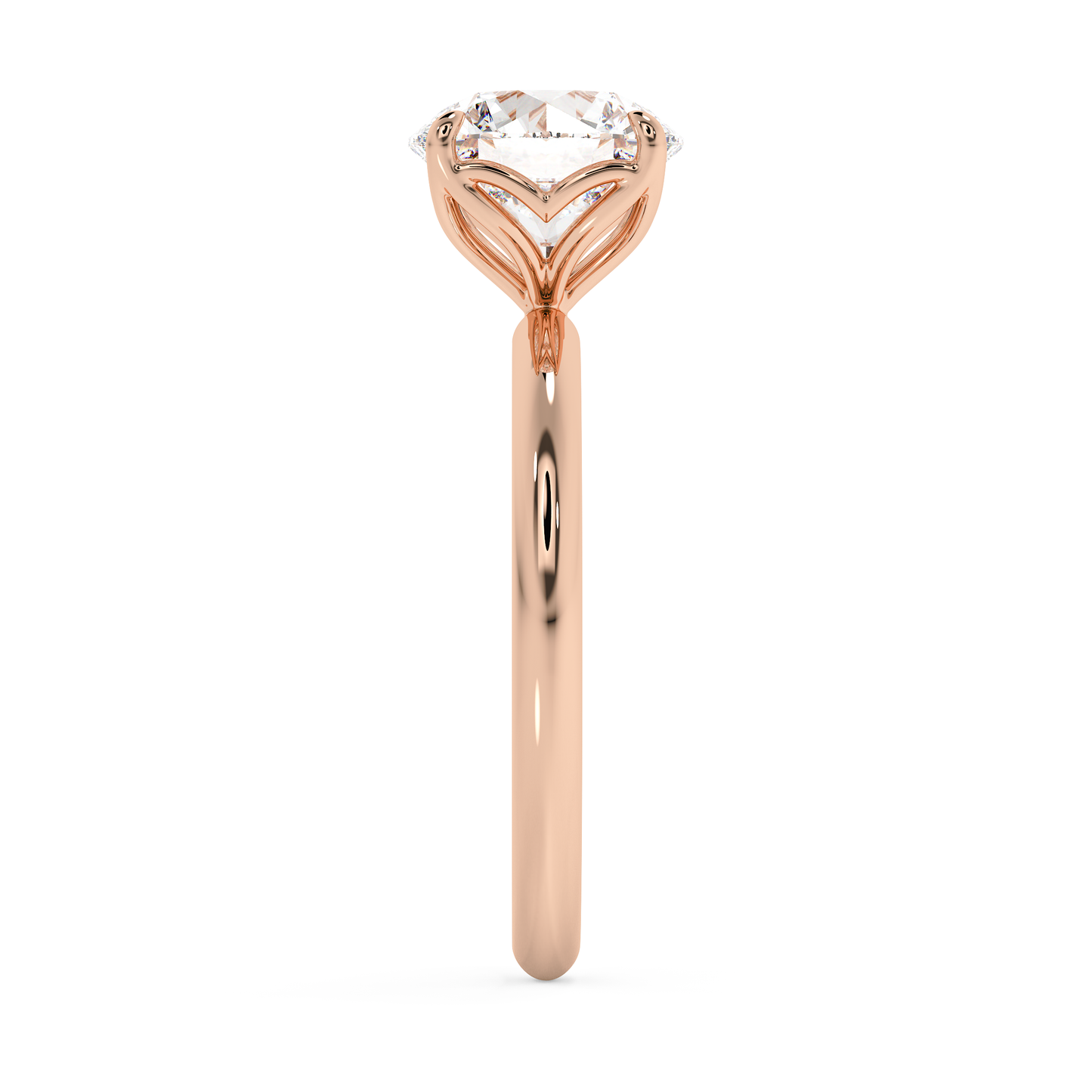 Emerald Solitaire Lab Grown Diamond Engagement Ring