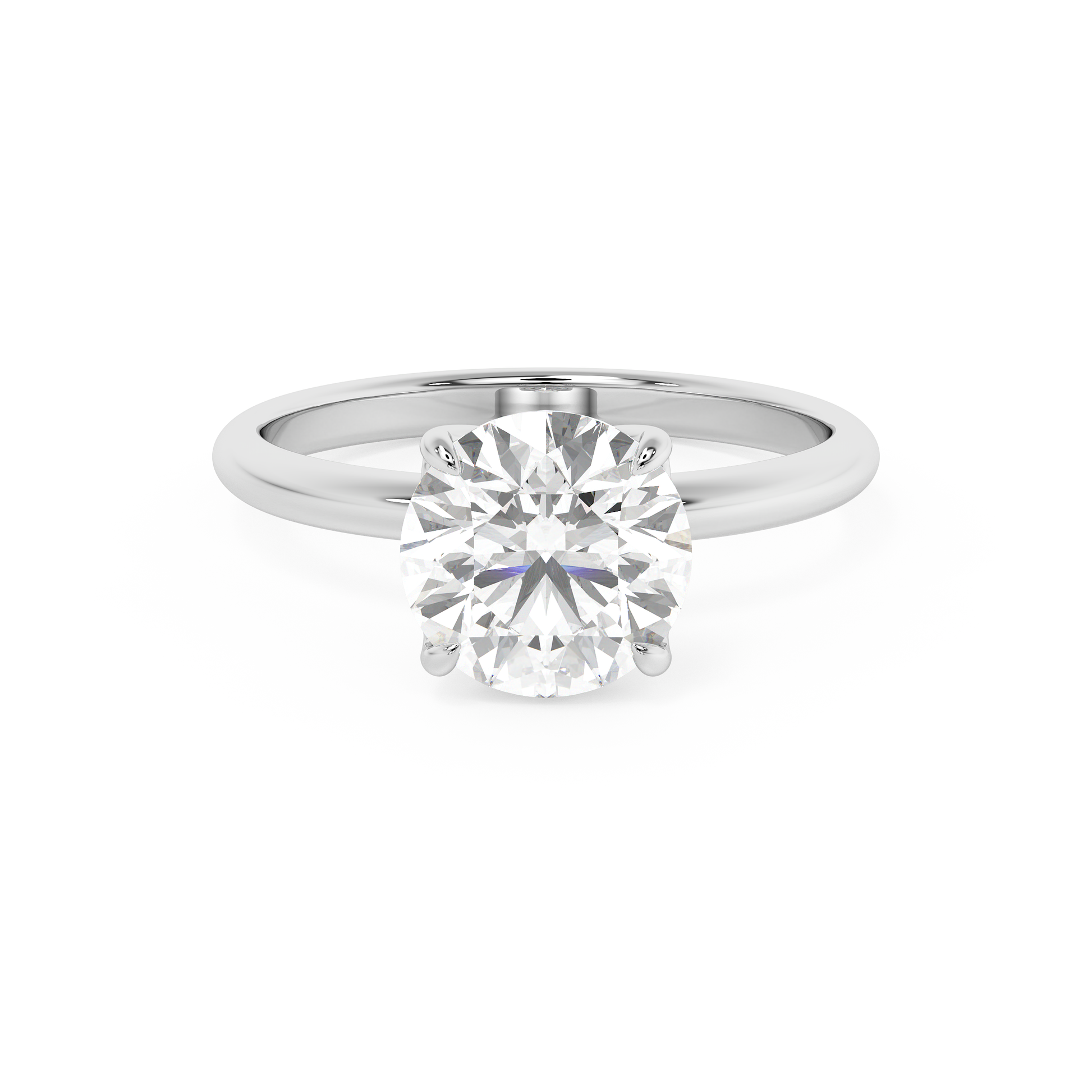 Emerald Solitaire Lab Grown Diamond Engagement Ring