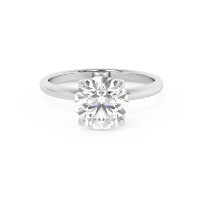 Emerald Solitaire Lab Grown Diamond Engagement Ring
