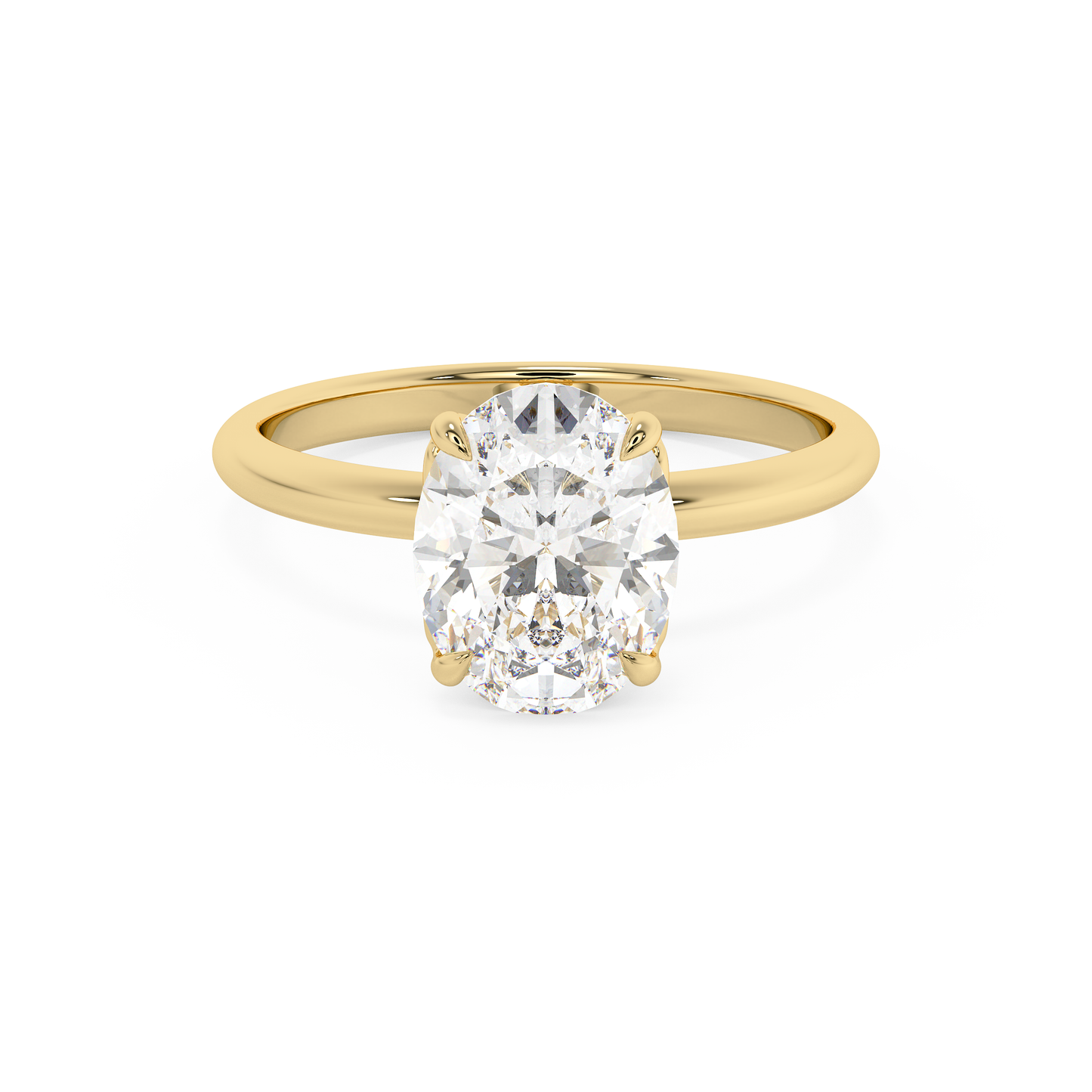 Emerald Solitaire Lab Grown Diamond Engagement Ring