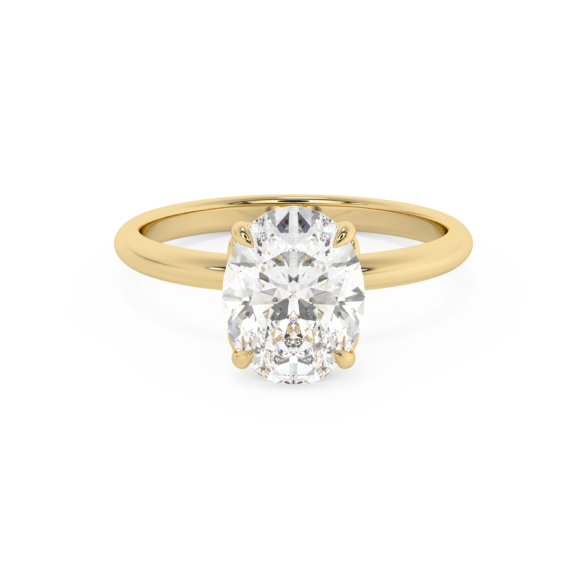 Emerald Solitaire Lab Grown Diamond Engagement Ring