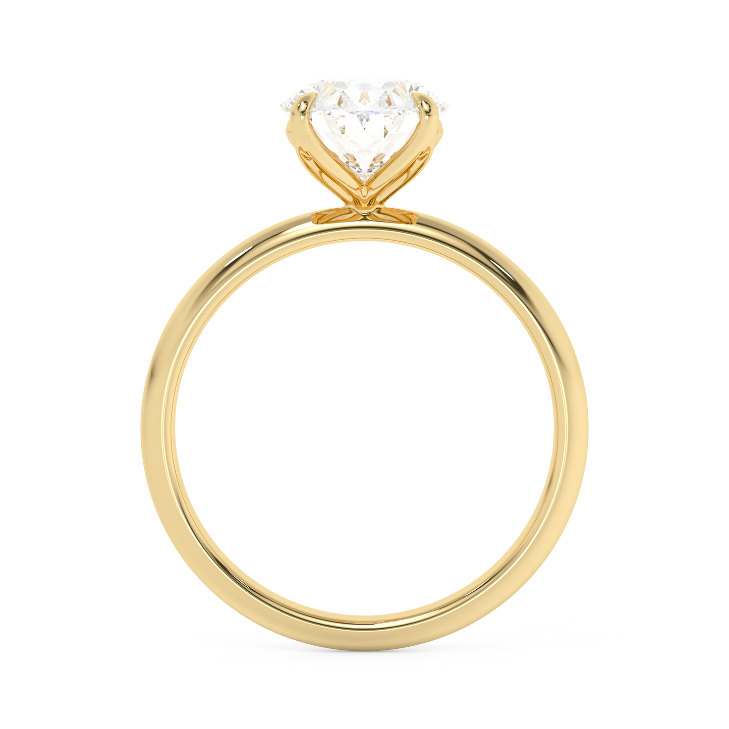 Emerald Solitaire Lab Grown Diamond Engagement Ring