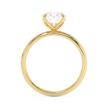 Emerald Solitaire Lab Grown Diamond Engagement Ring