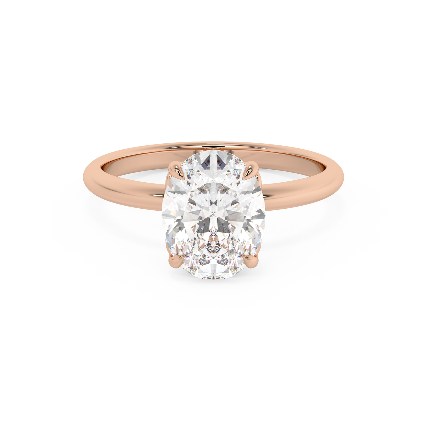 Emerald Solitaire Lab Grown Diamond Engagement Ring