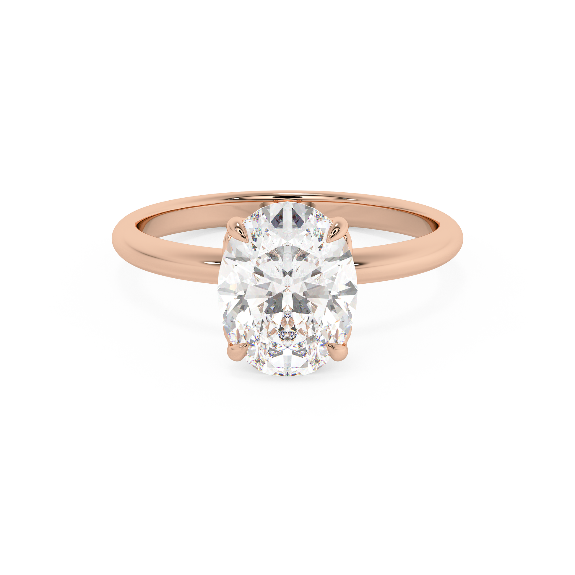 Emerald Solitaire Lab Grown Diamond Engagement Ring