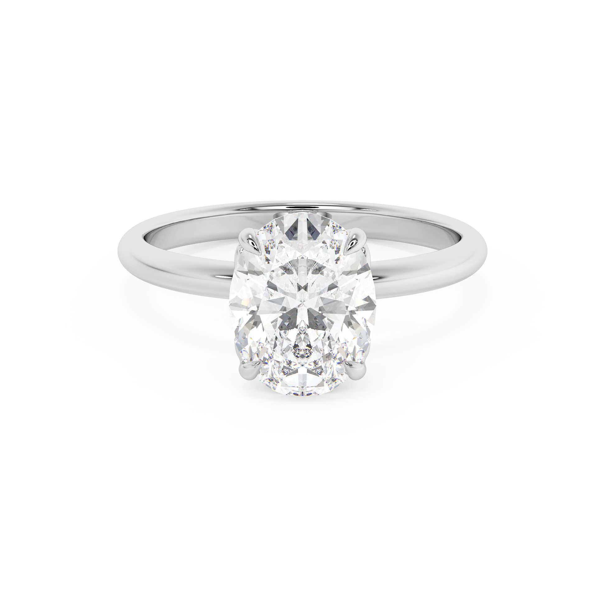 Emerald Solitaire Lab Grown Diamond Engagement Ring