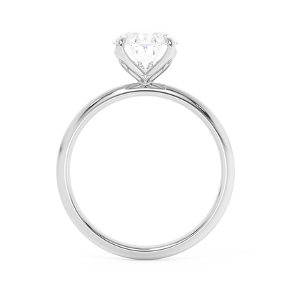 Emerald Solitaire Lab Grown Diamond Engagement Ring