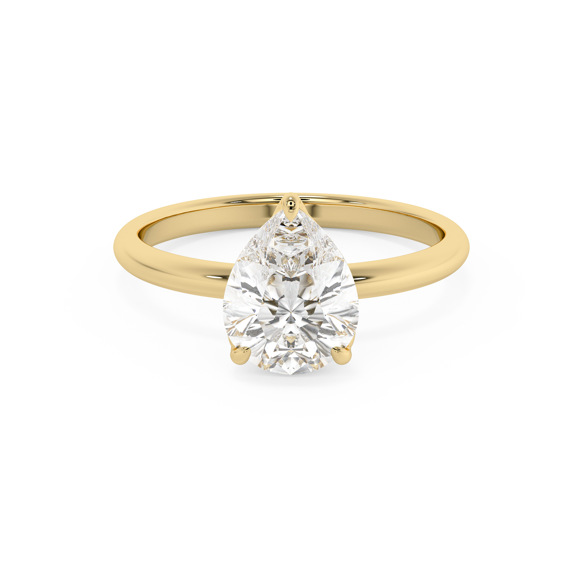 Emerald Solitaire Lab Grown Diamond Engagement Ring
