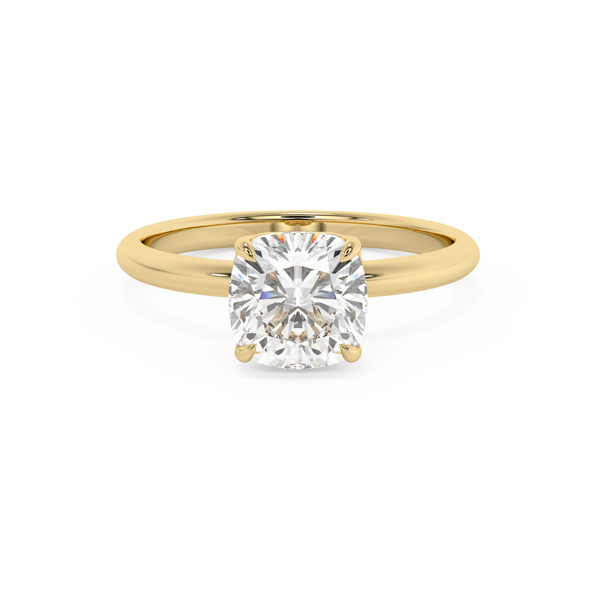 Emerald Solitaire Lab Grown Diamond Engagement Ring