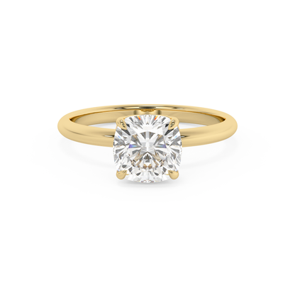 Emerald Solitaire Lab Grown Diamond Engagement Ring